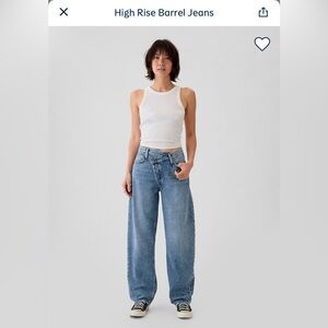 Gap High Rise Barrel Jeans